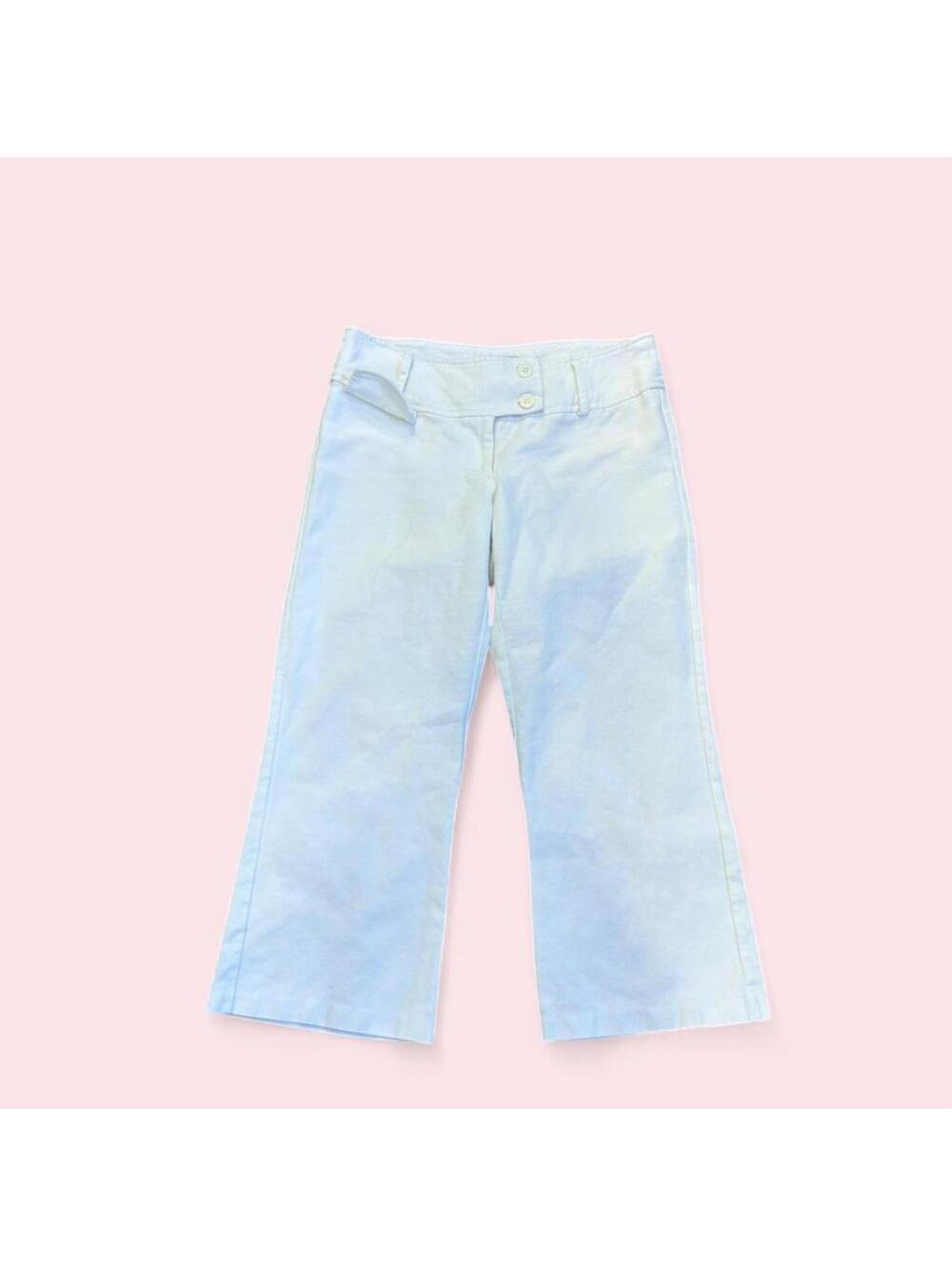 Y2K Triangle white capris